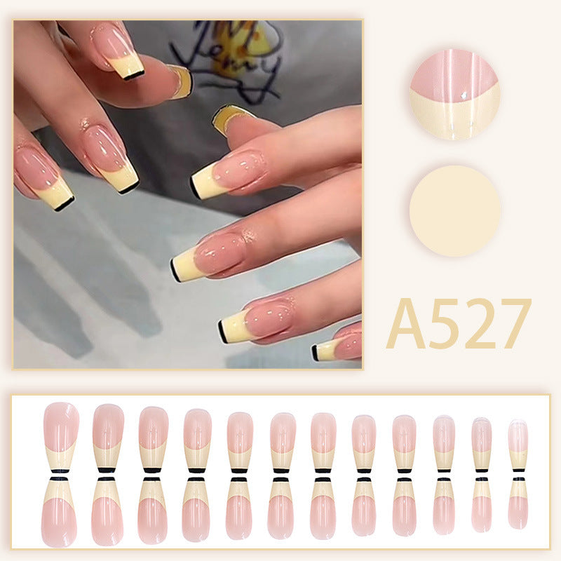 Two-color patchwork manicure