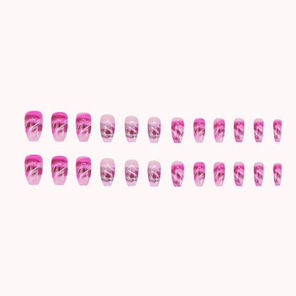 Magenta-hued smoky wine-infused mist manicure