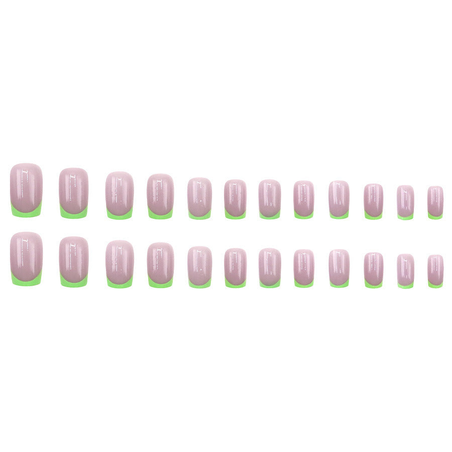 Minimalist green Instagram style girl's unique manicure