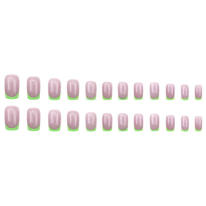 Minimalist green Instagram style girl's unique manicure