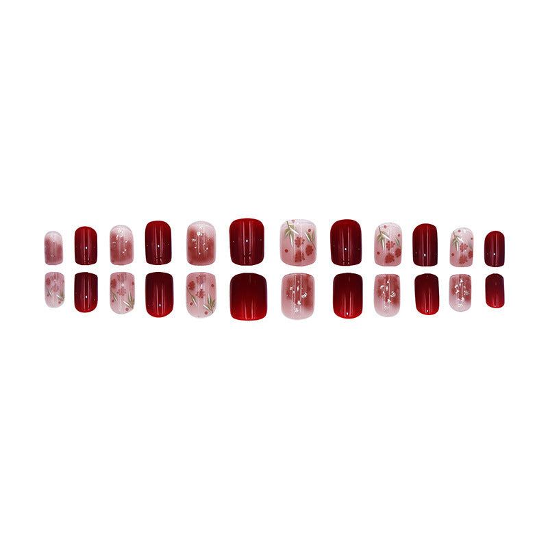 Vintage, mature and sexy rose flower glitter nail polish
