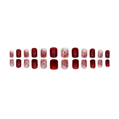 Vintage, mature and sexy rose flower glitter nail polish