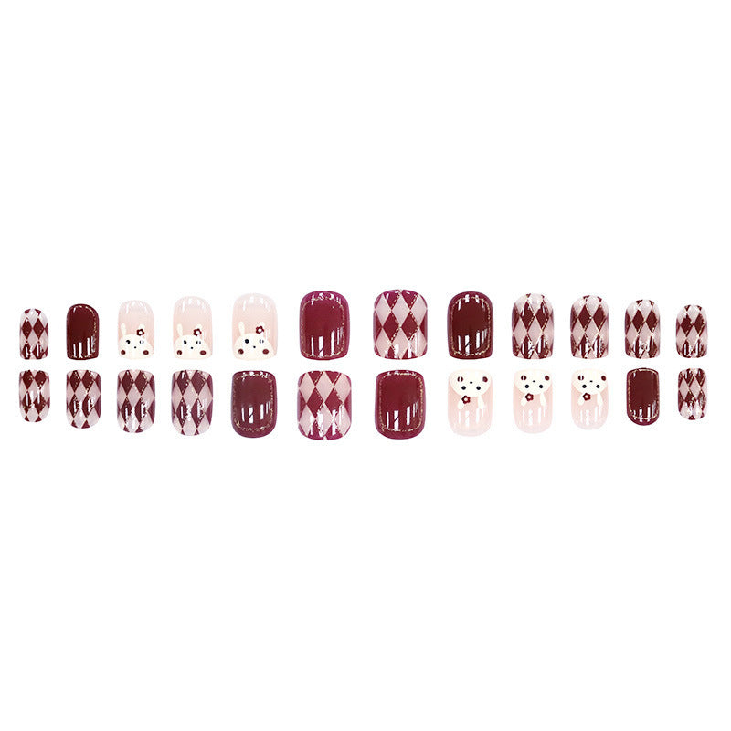 Cute cartoon rabbit patterned nail polish