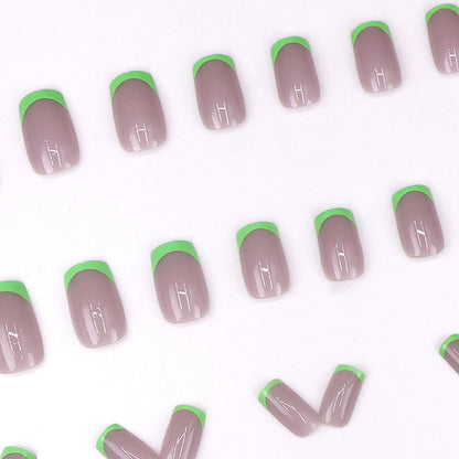 Minimalist green Instagram style girl's unique manicure