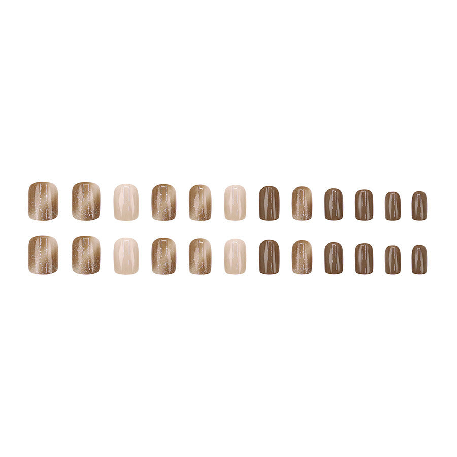 Alluring coffee-colored sexy pure passion-style manicure