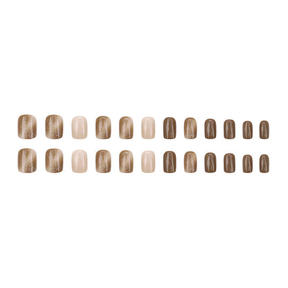 Alluring coffee-colored sexy pure passion-style manicure