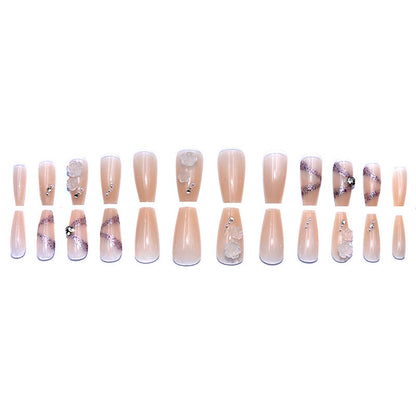 High-end three-dimensional large-sized camellia nail art