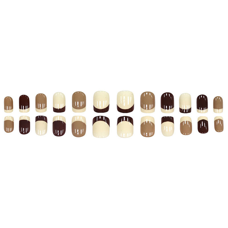 Simple nail art with a blend of bold and soft colors and elegant style