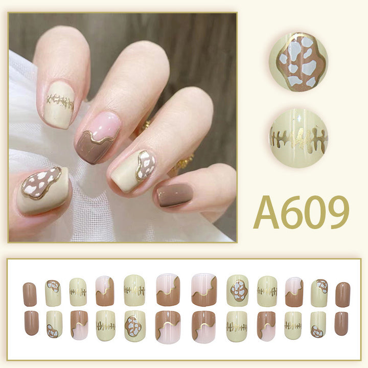 Double-color patchwork patterned scarf with nail decoration for autumn and winter seasons