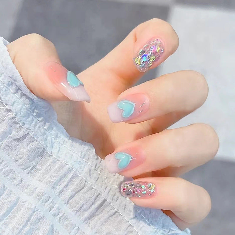 Love Sparkle Nail Art