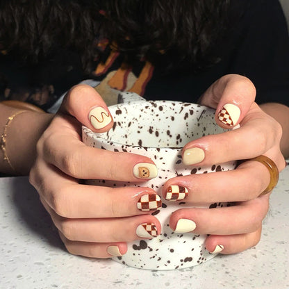 Little bear chessboard with nail covers