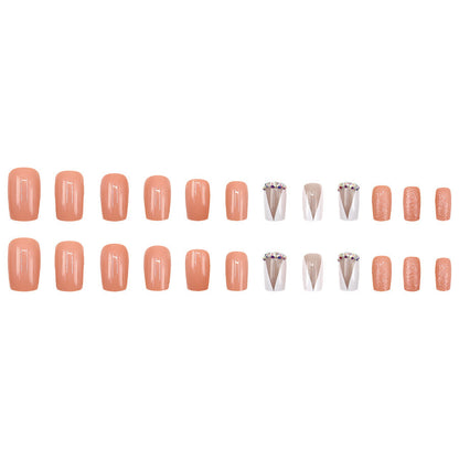 White triangular nail polish