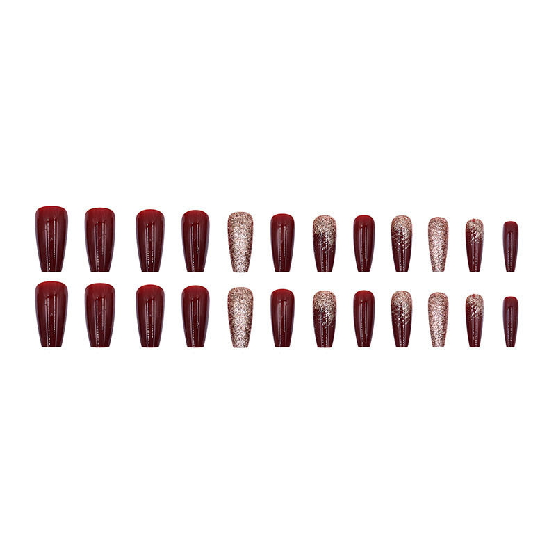 Deep red luxury style mature and alluring manicure