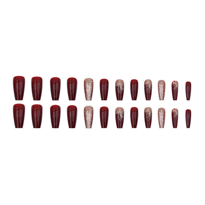 Deep red luxury style mature and alluring manicure
