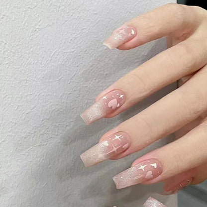 Sexy girl-style tattooed nails