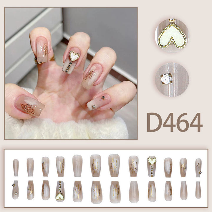 Black crystal heart-shaped small diamond accessory for nails