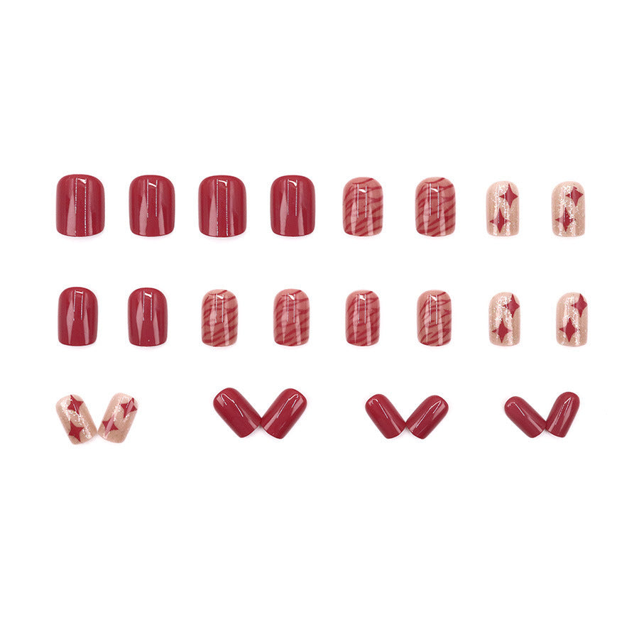 Wild berry red sweet spicy girl manicure