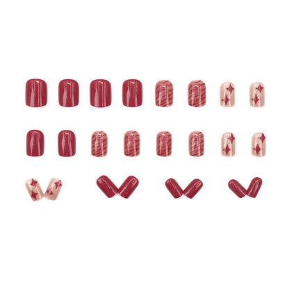 Wild berry red sweet spicy girl manicure