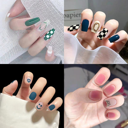 A fashionable and personalized nail art package featuring gradient shadows and diffused textures