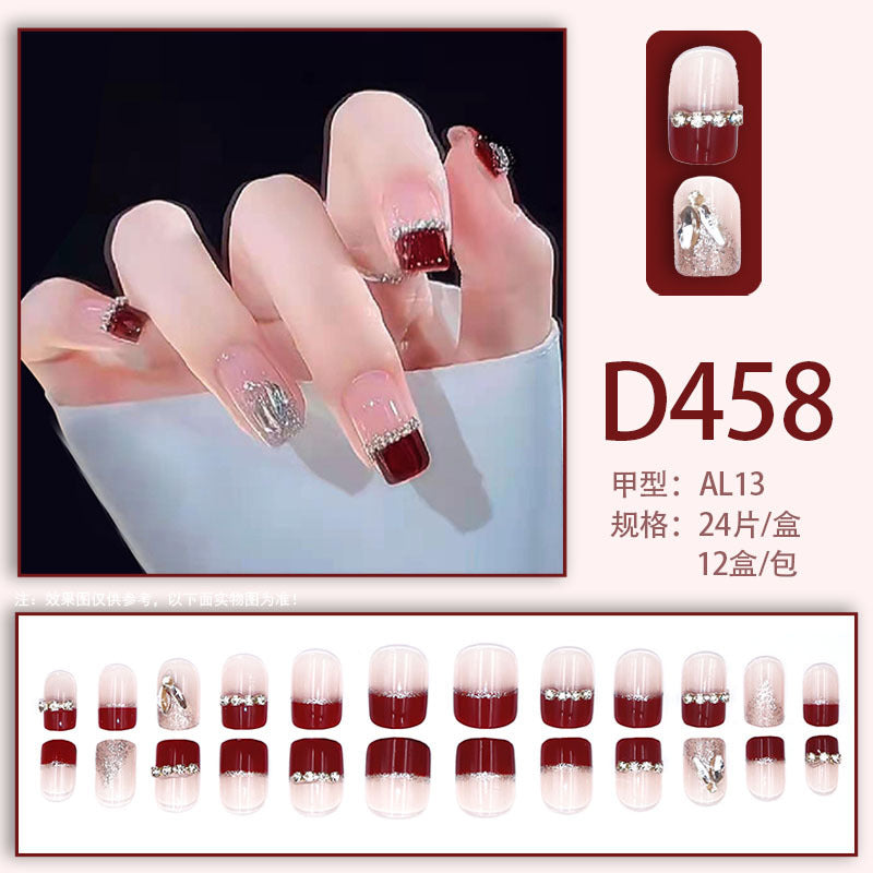 Deep red high-end nail polish