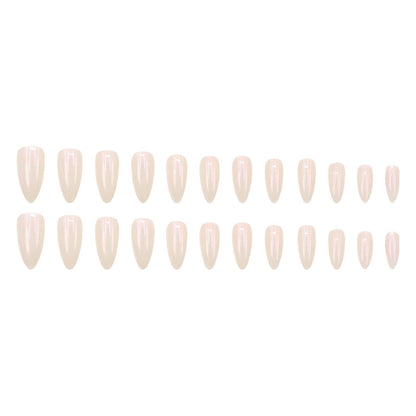 Ins trend: Glowing aurora white moonlight nail polish