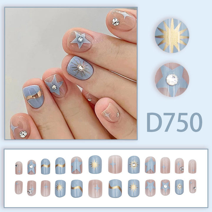 Nude Star Powder Diamond Design Sparkling Flash-In Style Nail Art