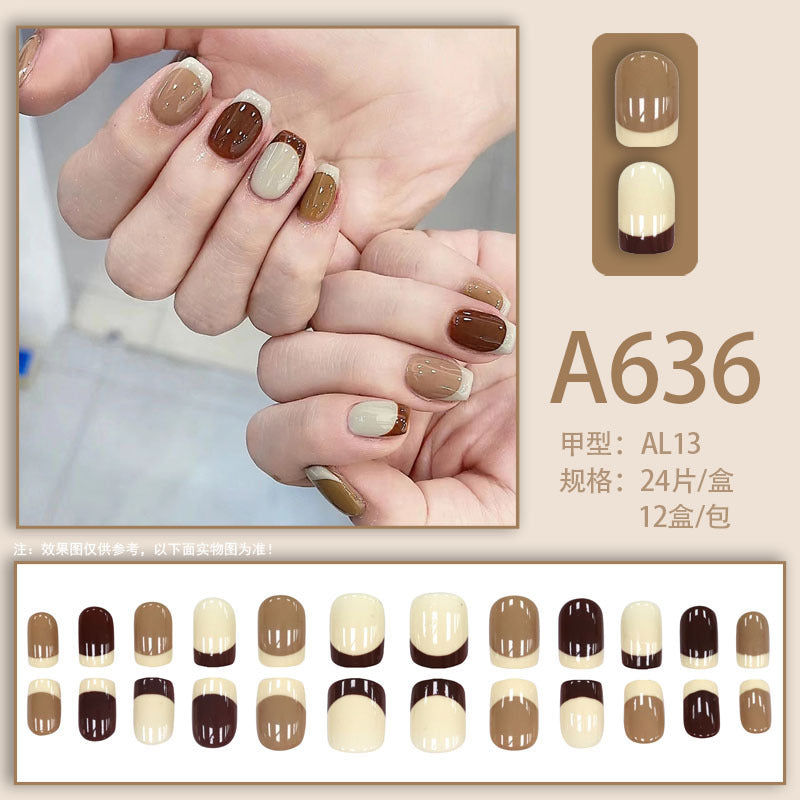 Simple nail art with a blend of bold and soft colors and elegant style
