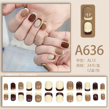 Simple nail art with a blend of bold and soft colors and elegant style