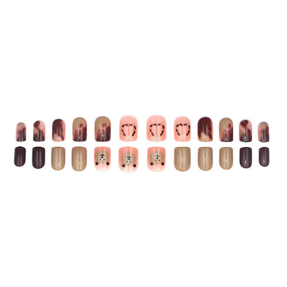 Cute cartoon teddy bear wearing nail polish