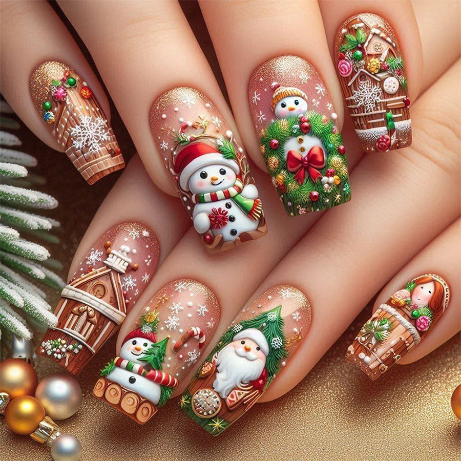 Red Room Santa Claus Nail Art