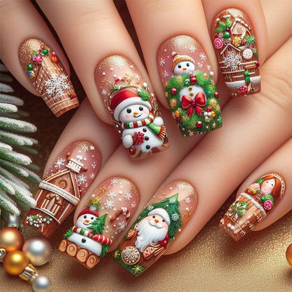 Red Room Santa Claus Nail Art