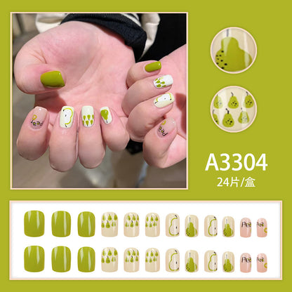 Avocado green manicure