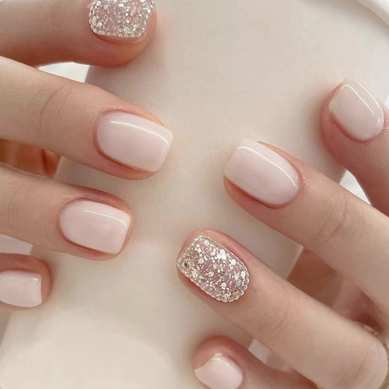Girlish charm in clothing and nail style