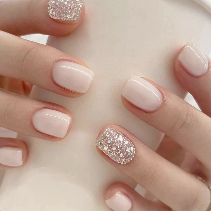 Girlish charm in clothing and nail style