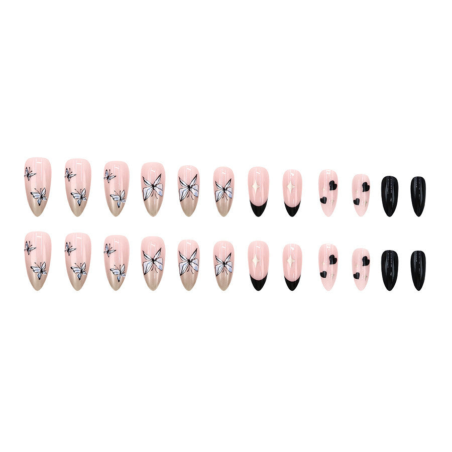 Sweet and Cool Butterfly High-end, Small-scale, Minimalist Nail Art
