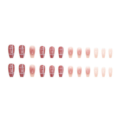 Love Heart Grid Nail Art