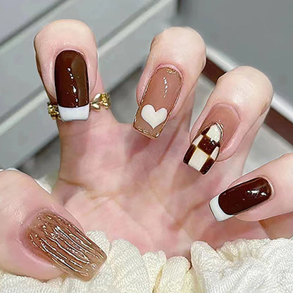 Love Heart Pattern Nail Art