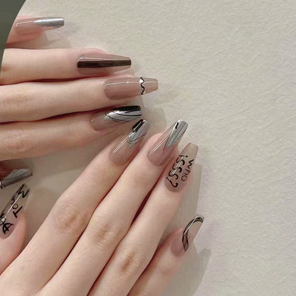 Sweet and cool teenage girl manicure