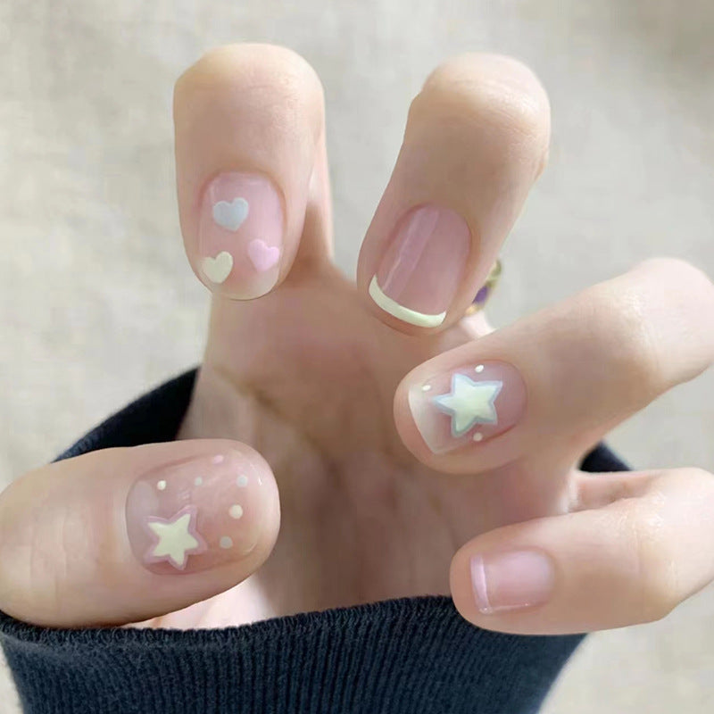 Love Star Ice Clear Shimmer Nails
