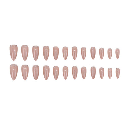 Teenage girl's glittery, sweet, pure color, simple and elegant IN style personalized nail art