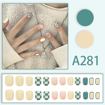 Popular checkered nail polish