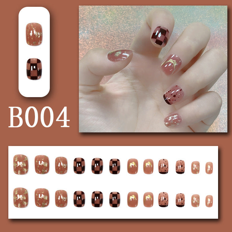 Chessboard glitter nail polish
