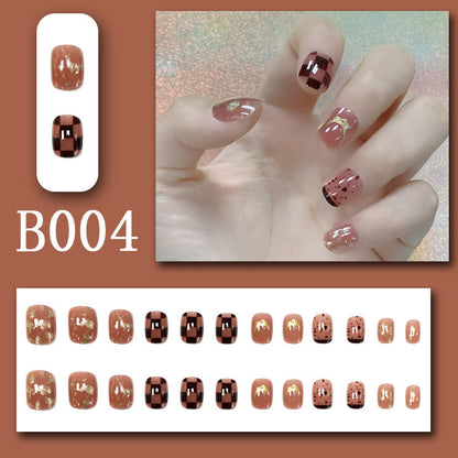 Chessboard glitter nail polish