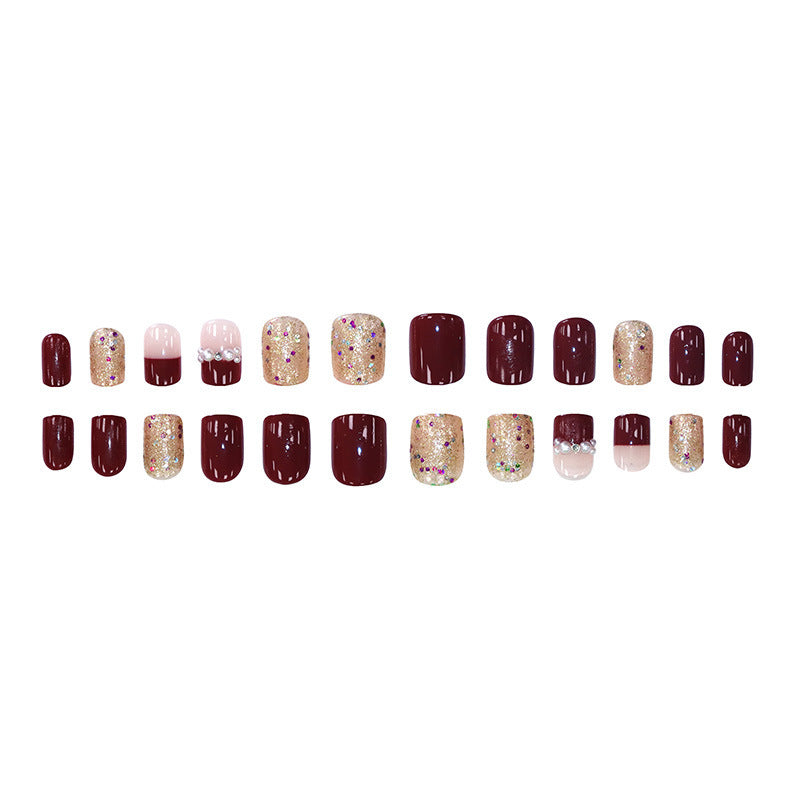 Glittered pearl diamond nail polish