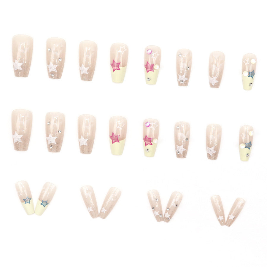 Cute Star Sparkling Nail Art