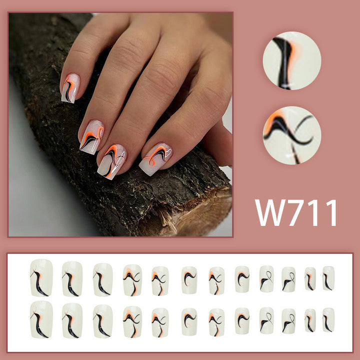 Irregular patterned ripple nail art