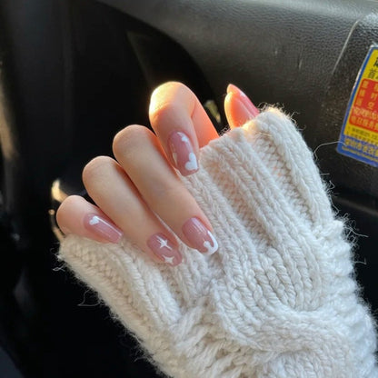 Bare Skin Sweet Star Love Nail Art
