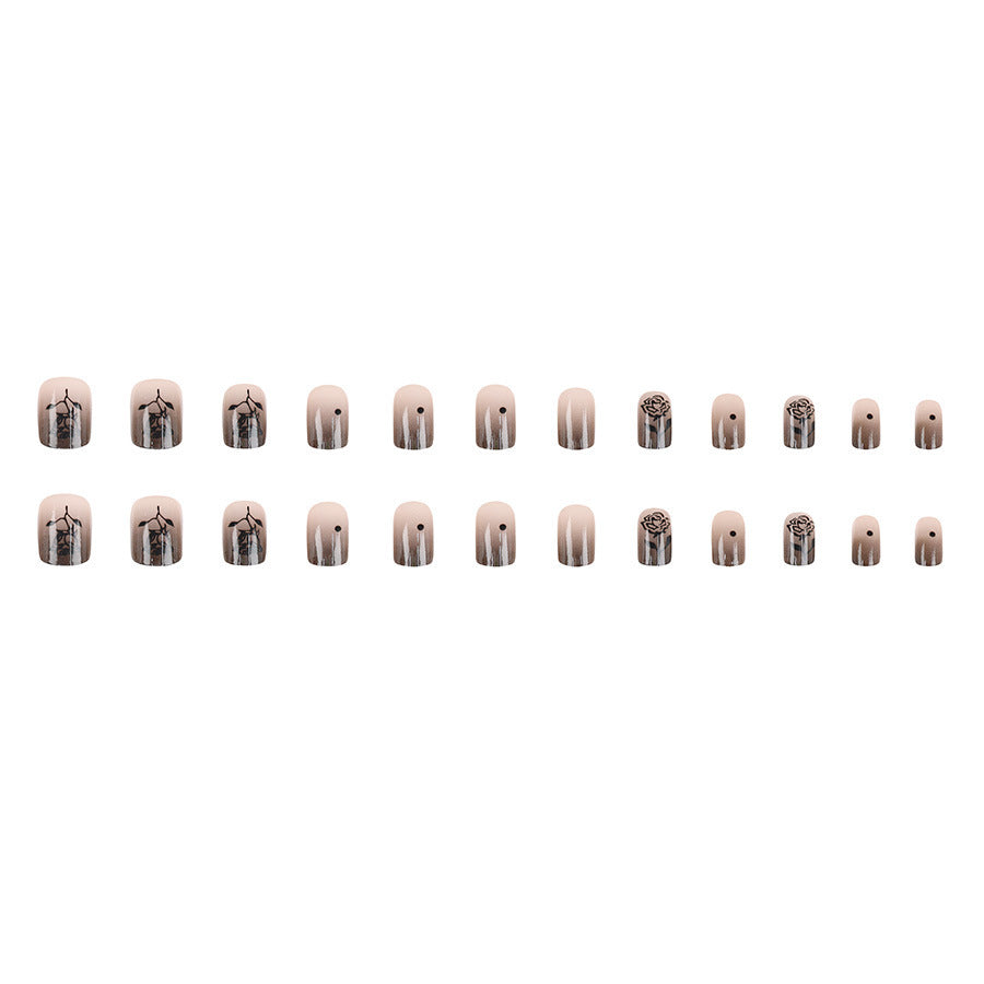 Brown coffee dark night rose nail polish